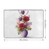 Poppy Flower Print Living Room Anti Slip and Absorbent Carpet, Indoor Bedroom Bed Floor Mat, Ultra Soft Washable Carpet 80x58 in view 3