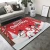 Merry Xmas Print Living Room Anti Slip and Absorbent Carpet, Indoor Bedroom Bed Floor Mat, Ultra Soft Washable Carpet 80x58 in view 2