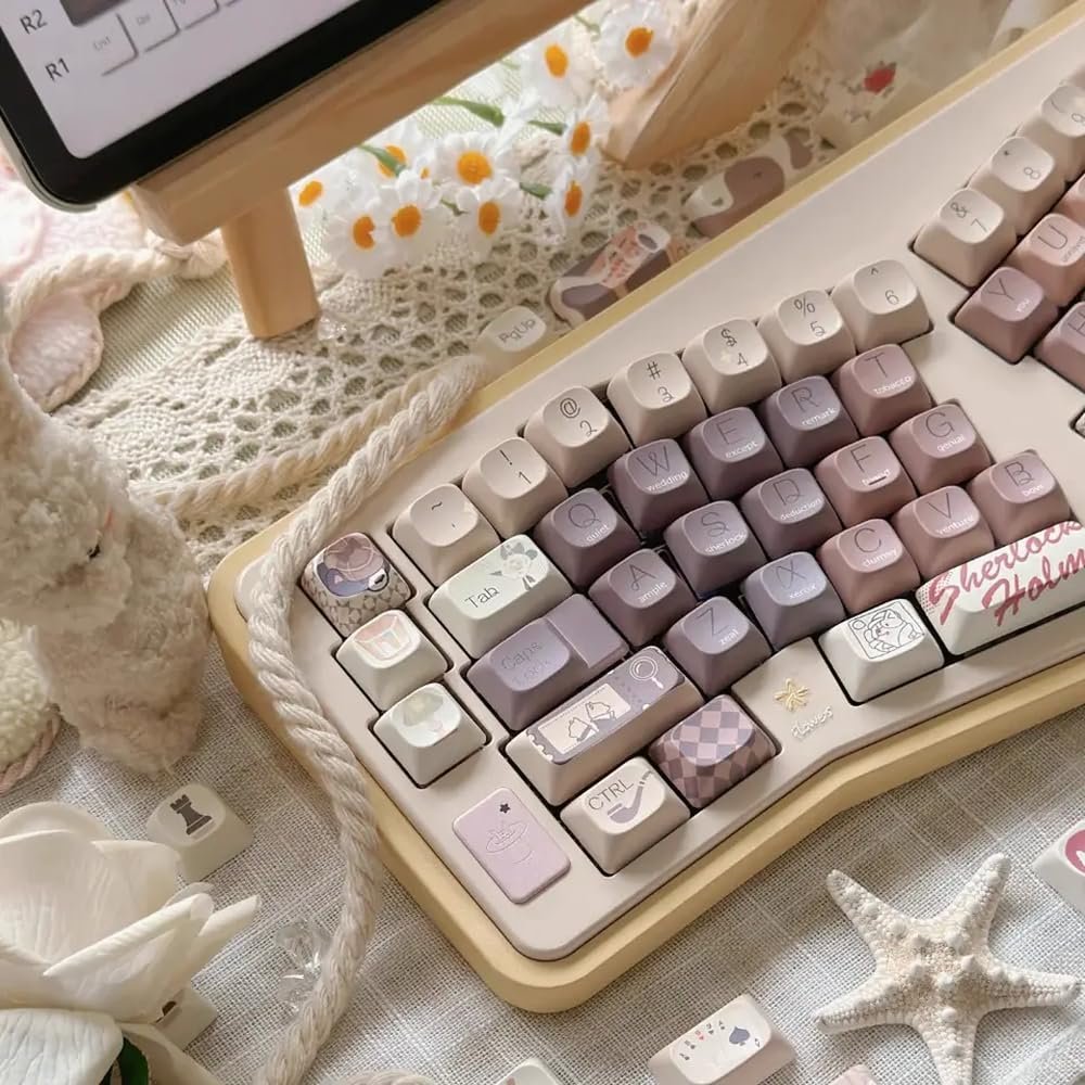 APOJHGF Cute Puppy Keycap Set 150 PBT Compatible with Mechanical Keyboards 61 64 80 104 108(DMA)