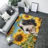 Dog with Sunflowers Print Living Room Anti Slip and Absorbent Carpet, Indoor Bedroom Bed Floor Mat, Ultra Soft Washable Carpet 80x58 in view 4