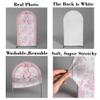 KONPON Pink Bow Arch Backdrop Cover 7.2FT Floral in Bloom Spandex Arch Stand Cover for Wedding Bridal Shower Coquette Bow Party Decorations (No Stand!) view 3