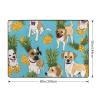 Chihuahua Dog Pineapple Print Living Room Anti Slip and Absorbent Carpet, Indoor Bedroom Bed Floor Mat, Ultra Soft Washable Carpet 80x58 in view 3