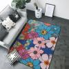 Hello Hawaii Print Living Room Anti Slip and Absorbent Carpet, Indoor Bedroom Bed Floor Mat, Ultra Soft Washable Carpet 80x58 in view 4
