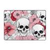 Color Skulls Print Living Room Anti Slip and Absorbent Carpet, Indoor Bedroom Bed Floor Mat, Ultra Soft Washable Carpet 80x58 in view 1
