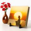 2Pcs Vinyl Record Holder,Metal LP Display Racks Wall Mount,Record Shelf Organizer Stands,Wood U-Shaped Design for CD Storage Display,Picture Frame,Plate,Dish,Photo Easel,Books,Matte Black view 2