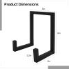 2Pcs Vinyl Record Holder,Metal LP Display Racks Wall Mount,Record Shelf Organizer Stands,Wood U-Shaped Design for CD Storage Display,Picture Frame,Plate,Dish,Photo Easel,Books,Matte Black view 4