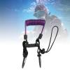 Diving Camera Lanyard, Diving Camera Coiled Lanyard Camera Coiled Lanyard with Quick Release Buckle for Underwater Diving Tools Light Tool (Purple) view 4