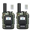2 Pack Global Walkie Talkies Unlimited Range Nationwide 4G PTT Two Way Radio Long Distance Portable Radios for Family and Work Team(Green) view 1