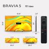 Sony BRAVIA 5 65 Inch TV, Mini LED, 4K Smart Google TV, XR Processor with AI Technology,120hz Television with Dolby Vision/Atmos, Exclusive Features for PlayStation5, K-65XR50, 2025 Model (Renewed) view 2