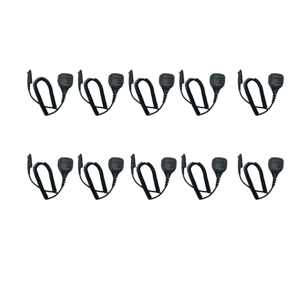 biemotwoway 5 Pack Heavy Duty Speaker Mic for GP/HT/MTX/PTX/PRO Series - Compatible with GP340, HT750, MTX850, PRO5150 Radios (Noise Cancelling Hands-Free) Not for GP328/GP338