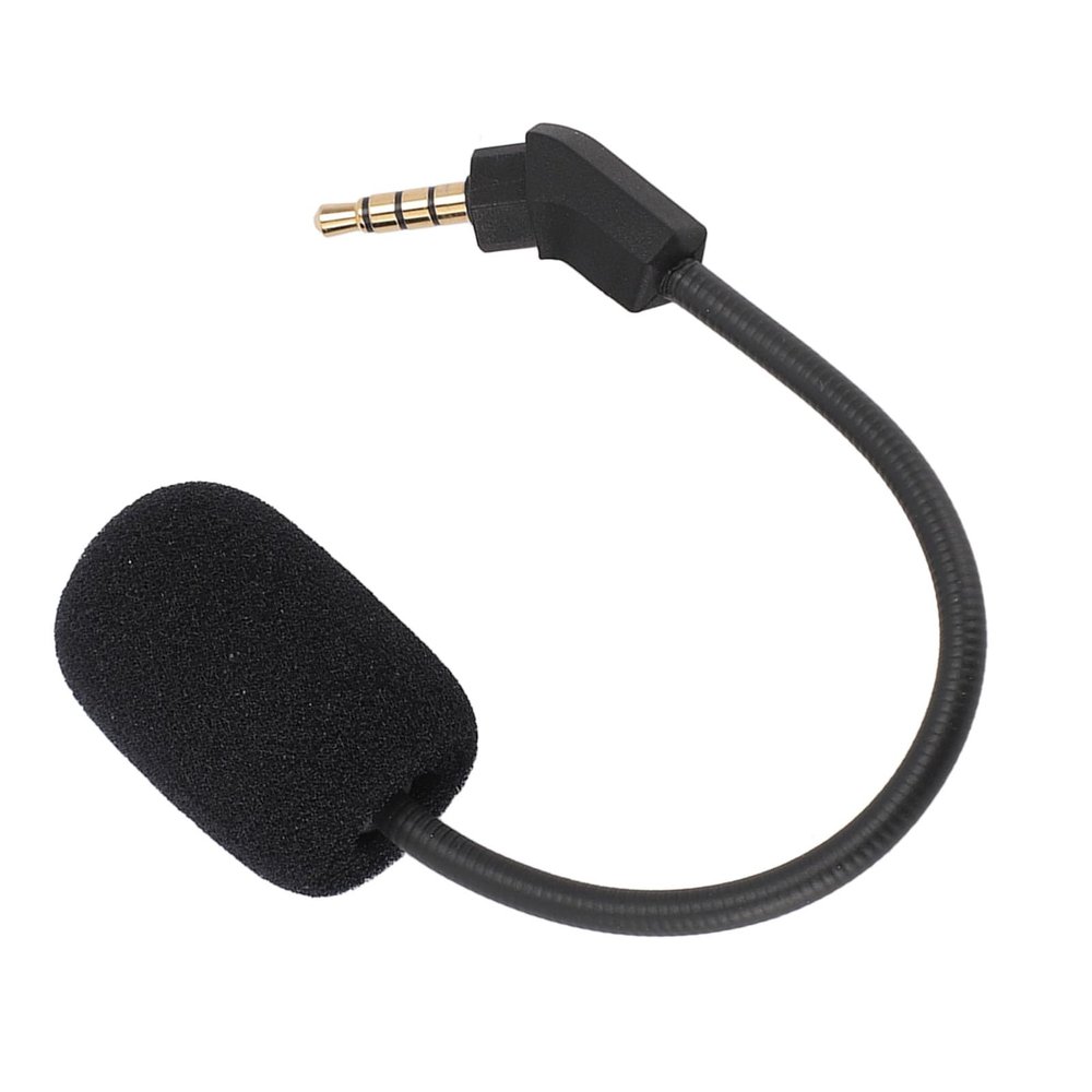 BONKZEBU Replacement Headset Microphone, Noise Cancelling 3 5mm Detachable Gaming Headphone Mic for Kingston HyperXCloudRevolver, Headset Mic with Foam Cover, 360 Degree Rotatable Plug