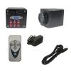 Professional Microscope Lens, Black 20MP HDMI VGA 1080P Digital Video Microscope Camera with 130X C Mount Lens Industrial Microscopio Phone PCB Repair Tools Easy to Use and Setup ( view 1