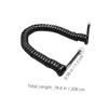 DIYEAH 12pcs Coiled Telephone Receiver Cable Flexible Cord for Landline Phones Easy Installation Compatibility view 2