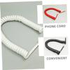 DIYEAH 12pcs Coiled Telephone Receiver Cable Flexible Cord for Landline Phones Easy Installation Compatibility view 3