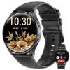 IOWODO Smart Watch for Women Men, 1.43" AMOLED Ultra-Clear Screen Fitness Tracker with HeartRate/Sleep Monitor, 21Languages, Answer/Make Calls,Waterproof Smartwatch for Android and iPhone (2 Straps) view 1