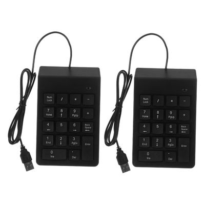 ARTIBETTER 2pcs USB Numeric Keypad Portable External Number Pad for Financial Accounting Compact Design for Laptop and Desktop Use Durable and Lightweight for Professionals