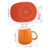 ABOOFAN 1Set Drink Warmer Mug with Lid Spoon Quick Heating Coffee Mug Set for Desk Automatic Heating Electric Cup Warmer Present for Christmas Birthday Celebrations view 2