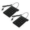 BRIGHTFUFU 2pcs Bank Financial Keyboard Numeric Keypad USB Portable External Number Pad for Laptop Computer Pc Keypad view 1