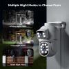 Camcamp Dual Lens Security Camera Outdoor, 2K Full HD Video, 360 View Pan/Tilt Surveillance & Security Cameras with Color Night Vision, Easy to Install, PIR Alarm view 3