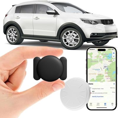 ZITTZ GPS Car Tracker,Tracker Device for Vehicles,No Monthly Fee Car Locator Tracker Work with Apple Find My(iOS Only),Mini Hidden Car Tracker with Magnetic Case (Black,1PCS)