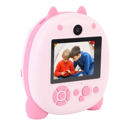 1080P Instant Print Camera, 48MP HD Double Lens Instant Camera with 3 Rolls of Printing Paper, Video Recording, Fun Stickers