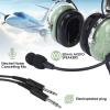 SVXSODA Aviation Headsets GA Headphone Noise Reduction for Pilot Trainees Beginner PPL Students Casual Flyers Flight Passengers Aviation Maintenance Ground Crew Flying Enthusiasts (629-A-LIGHT Green) view 4