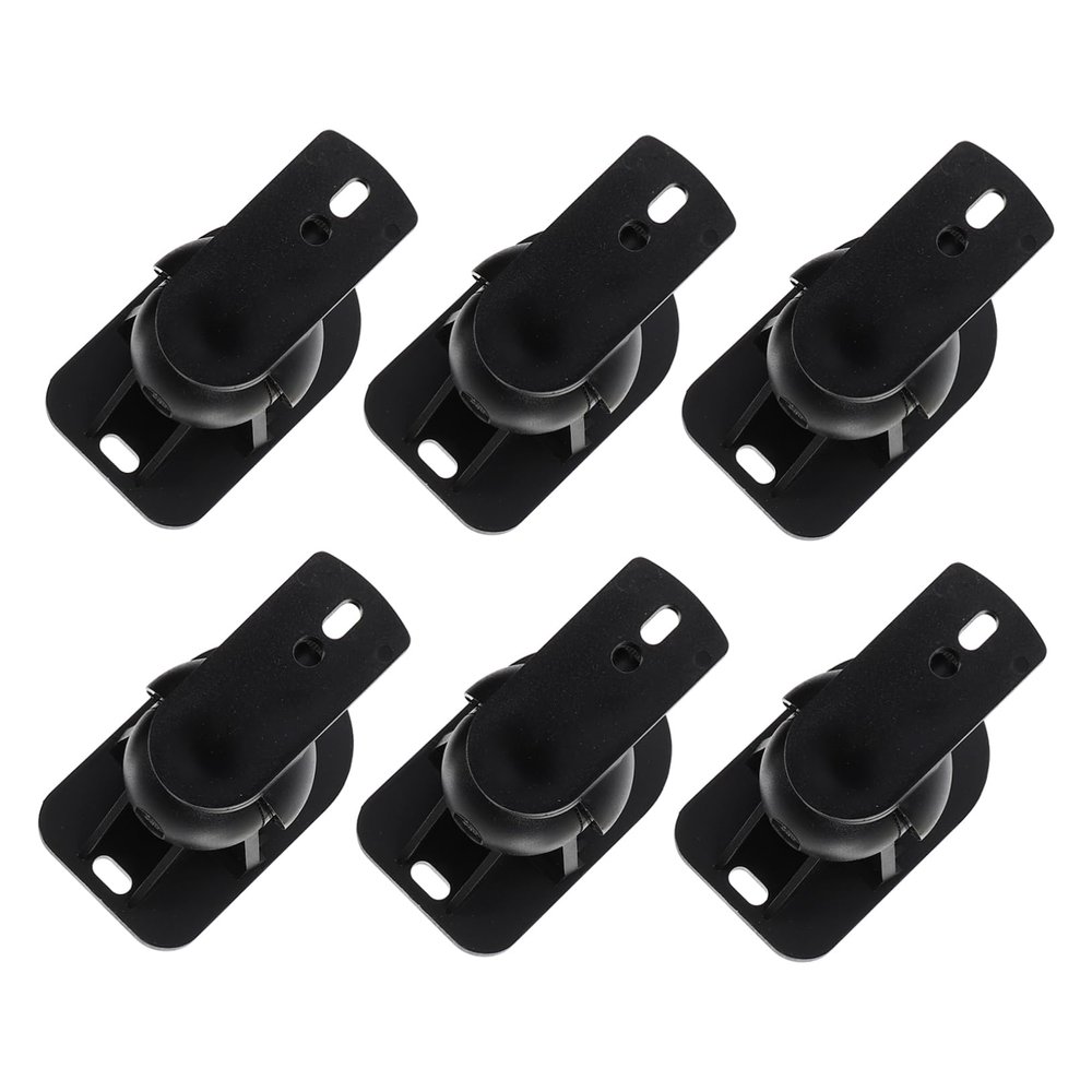 Holibanna Surround Sound Wall Rack 6 Pack Mount Brackets Wall Mount Speakers Brackets Sturdy Abs Tilt Swivel for View