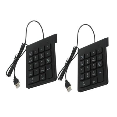Uonlytech 2pcs Robust Mechanical Keypad Key Numeric Keypad Quick Access to USB Numpad for Laptop Desktop Portable Compact