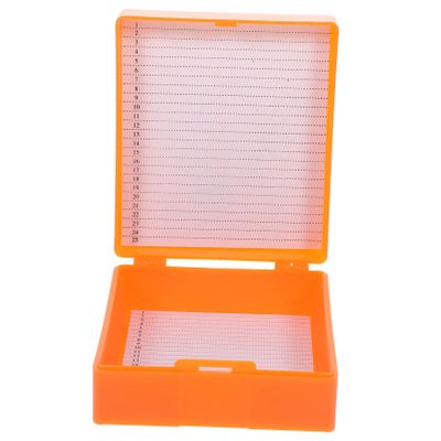 FELTECHELECTR Microscope Slide Holder Box Storage for Laboratory and Educational Use Easy to Open and Close Smooth Interior for Safe Specimen Storage Random Color