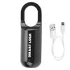 Fingerprint Padlock,Led Light Biometric Keyless Security Lock,Ten Fingerprint USB Rechargeable, Emergency Unlock, Zinc Alloy (Black) view 1