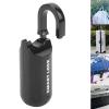 Fingerprint Padlock,Led Light Biometric Keyless Security Lock,Ten Fingerprint USB Rechargeable, Emergency Unlock, Zinc Alloy (Black) view 2