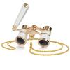 BOSTRON 3X25 Theater Glasses Binoculars Compact with Adjustable Handle & Chain Opera Glasses for Women Adults in Musical ConcertWhite view 1