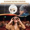 BOSTRON 3X25 Theater Glasses Binoculars Compact with Adjustable Handle & Chain Opera Glasses for Women Adults in Musical ConcertWhite view 2
