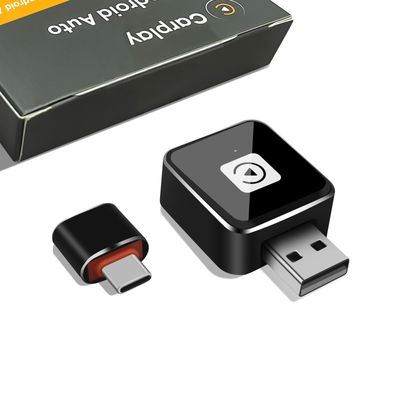 Wireless CarPlay Adapter for iPhone, Converts Factory Wired CarPlay to Wireless, Plug & Play Auto Reconnect, USB-A Dongle + USB-C Adapter, for Cars with OEM Wired CarPlay (iOS 10+, Car Model 2016+)