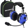 SVXSODA Aviation Headsets GA Headphone Noise Reduction for Pilot Trainees Beginner PPL Students Casual Flyers Flight Passengers Aviation Maintenance Ground Crew Flying Enthusiasts (629-A-BLUE) view 1