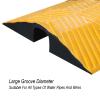 Rubber Speed Bump,1 Channel Cable Protector Ramps Traffic Speed Bumps,Modular Protective Cover 22046lbs Load Capacity for Floor Cover Trunking(Size:Size 1) (One Colo view 3