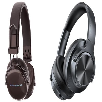 FIO MOTUS FM30 Active Noise Cancelling On Ear Headphones with FM20, Wireless Over Ear, Hi-Res Sound, Custom EQ via App, 130H Playtime, Comfortable Fit, for Travel Home Office