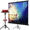 120" Projector Screen with Stand & Universal Projector Tripod Stand view 1