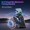 4-in-1 360 Rotating Bluetooth Speaker Stand, 2026 New Wireless Bluetooth Sensor Speaker Phone Holder, Cool Gadget with Colorful Lights and HD Surround Sound(White) view 4
