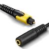 192KHz DAC Optical to 3.5mm Converter, Optical Audio Cable to AUX Adapter, Unidirectional from SPDIF Digital to Analog Converter for TV Sound Out to Speaker Headphone with AUX-in Input Jack view 1