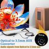 192KHz DAC Optical to 3.5mm Converter, Optical Audio Cable to AUX Adapter, Unidirectional from SPDIF Digital to Analog Converter for TV Sound Out to Speaker Headphone with AUX-in Input Jack view 2