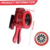 Air Raid Sirens, Handheld Sirens with Foldable Hand Crank Red Aluminium Alloy Portable for Air Raid, Emergency, Defense Drill view 2
