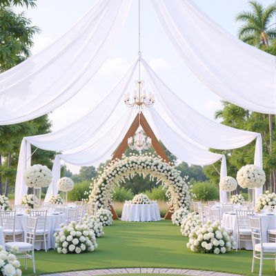10ft20ft White Ceiling Drapes for Weddings Events Wrinkle-Free Polyester Ceiling Backdrop for Ten Canopy Church Stage Bedroom Decor 2 Panels 520ft