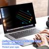 AIZYR Laptop Privacy Screen Filter Anti Blue Light Privacy Filter Screen Protector, Computer Monitor Anti-Spy, Glare Film Anti Peeping Shield Removable,21inch 491mm x288mm view 2