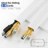 Delamu 236in Cord Hider, Cord Covers for 2-3 Wires on Wall, Premium TV Cable Hider, Paintable Wire Hiders Wire Covers for Cords on Wall, Easier Setup Cable Cover Raceway, W0.94 H0.47in, White view 2