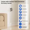 Delamu 236in Cord Hider, Cord Covers for 2-3 Wires on Wall, Premium TV Cable Hider, Paintable Wire Hiders Wire Covers for Cords on Wall, Easier Setup Cable Cover Raceway, W0.94 H0.47in, White view 3