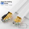 Delamu Large 236in Cord Hider, Cord Covers for 3-4 Wires on Wall, Premium TV Cable Hider, Paintable Wire Hiders Wire Covers for Cords on Wall, Easier Setup Cable Cover Raceway, W1.18  H0.63in, White view 2