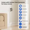 Delamu Large 236in Cord Hider, Cord Covers for 3-4 Wires on Wall, Premium TV Cable Hider, Paintable Wire Hiders Wire Covers for Cords on Wall, Easier Setup Cable Cover Raceway, W1.18  H0.63in, White view 3
