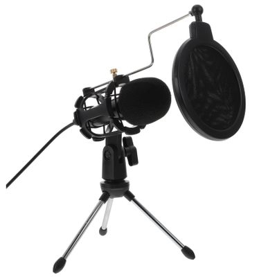CONGARTENO 1set Condenser Microphone Tripod Stand and Shock Mount for Gaming Streaming Podcasting and Recording and Laptop