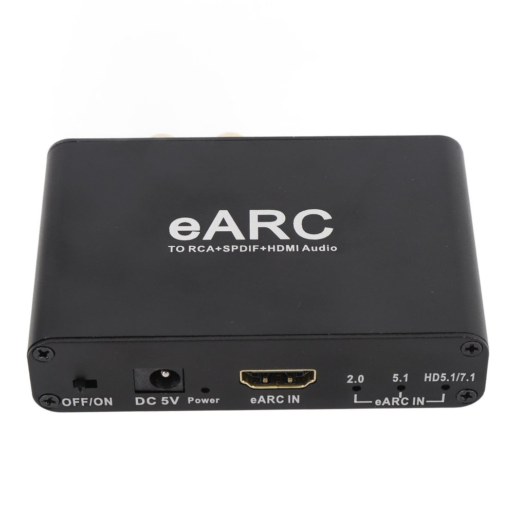 EARC Audio Extractor,192Khz eARC Audio Converter to HDMI Optical SPDIF L,R 3.5mm AUX Sound Extractor,HDMI eARC ARC to Optical Audio Adapter for HDTV Speaker Amplifier